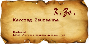 Karczag Zsuzsanna névjegykártya