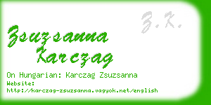 zsuzsanna karczag business card